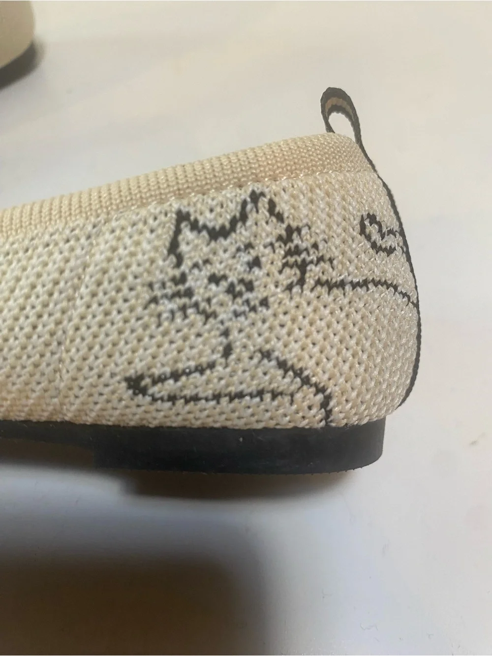 Lily And Dan Black & Ivory Woven Cat Detail Flats Size 11/12